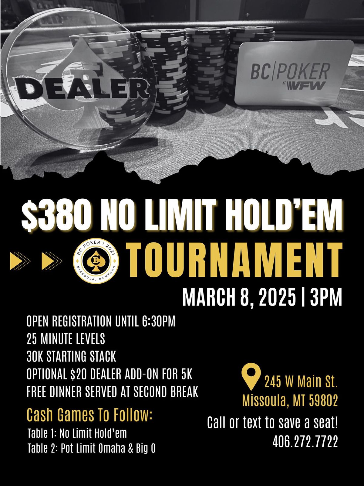 $380 Hold\u2019em Tournament 