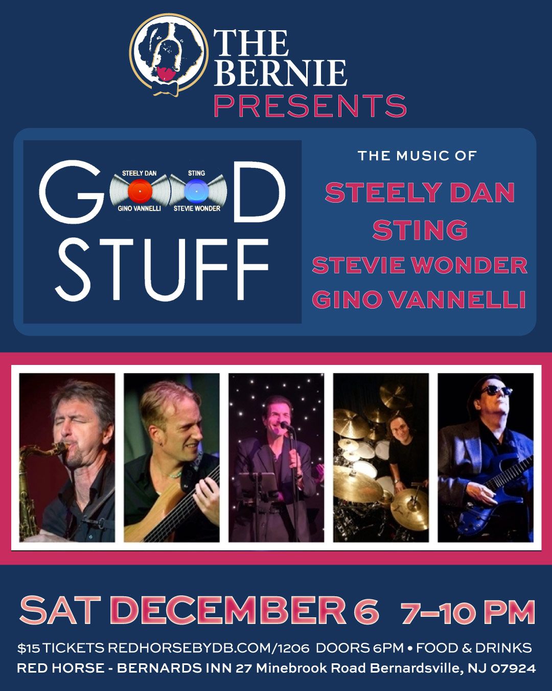 Good Stuff - The Music of Sting, Stevie Wonder, Gino Vannelli and Steely Dan at Rams Head On Stage