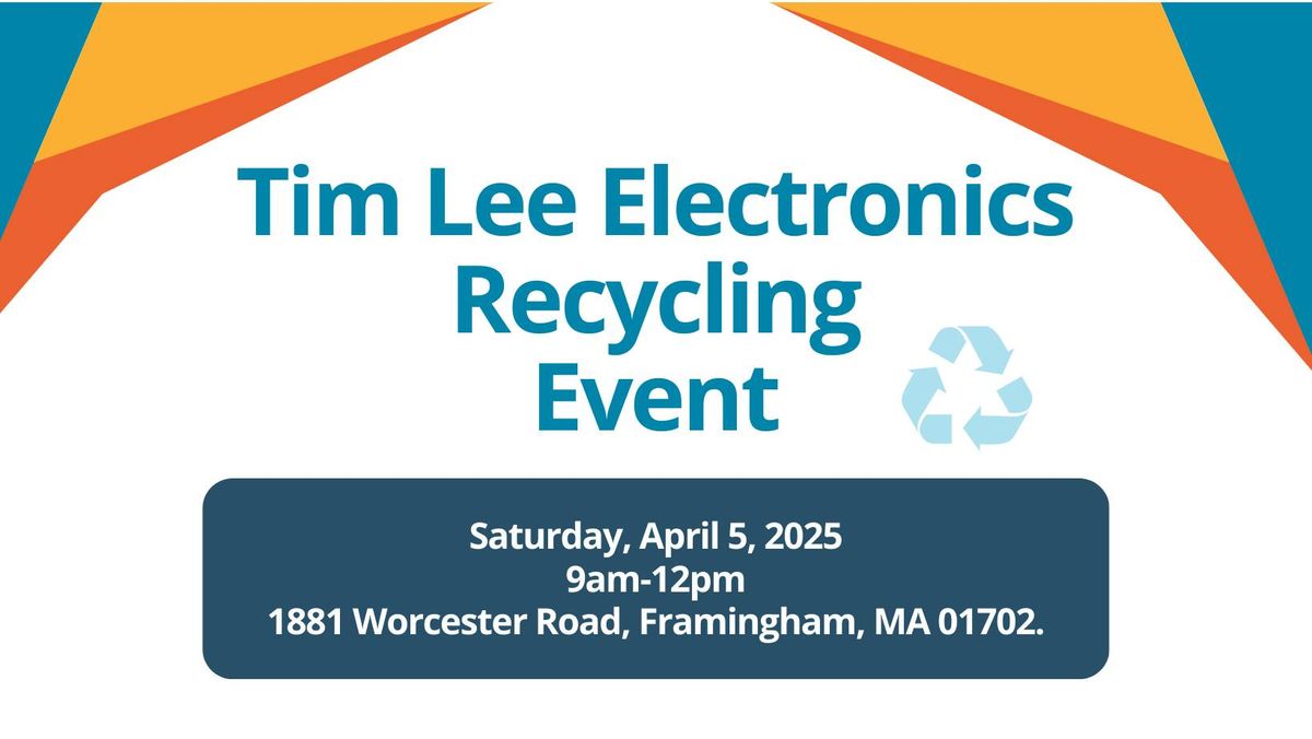 Tim Lee Electronics Recycling Event