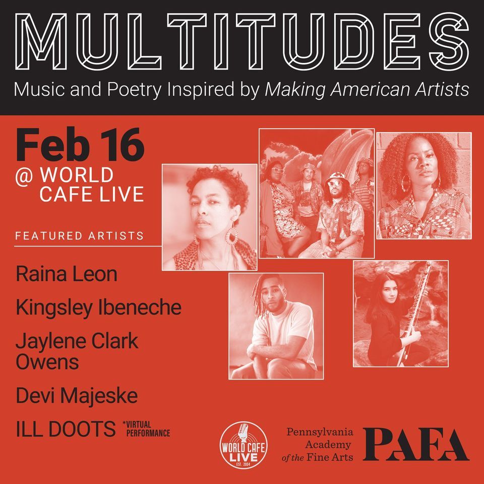 Multitudes: Music and Poetry Inspired by Making American Artists - The Lounge at World Cafe Live