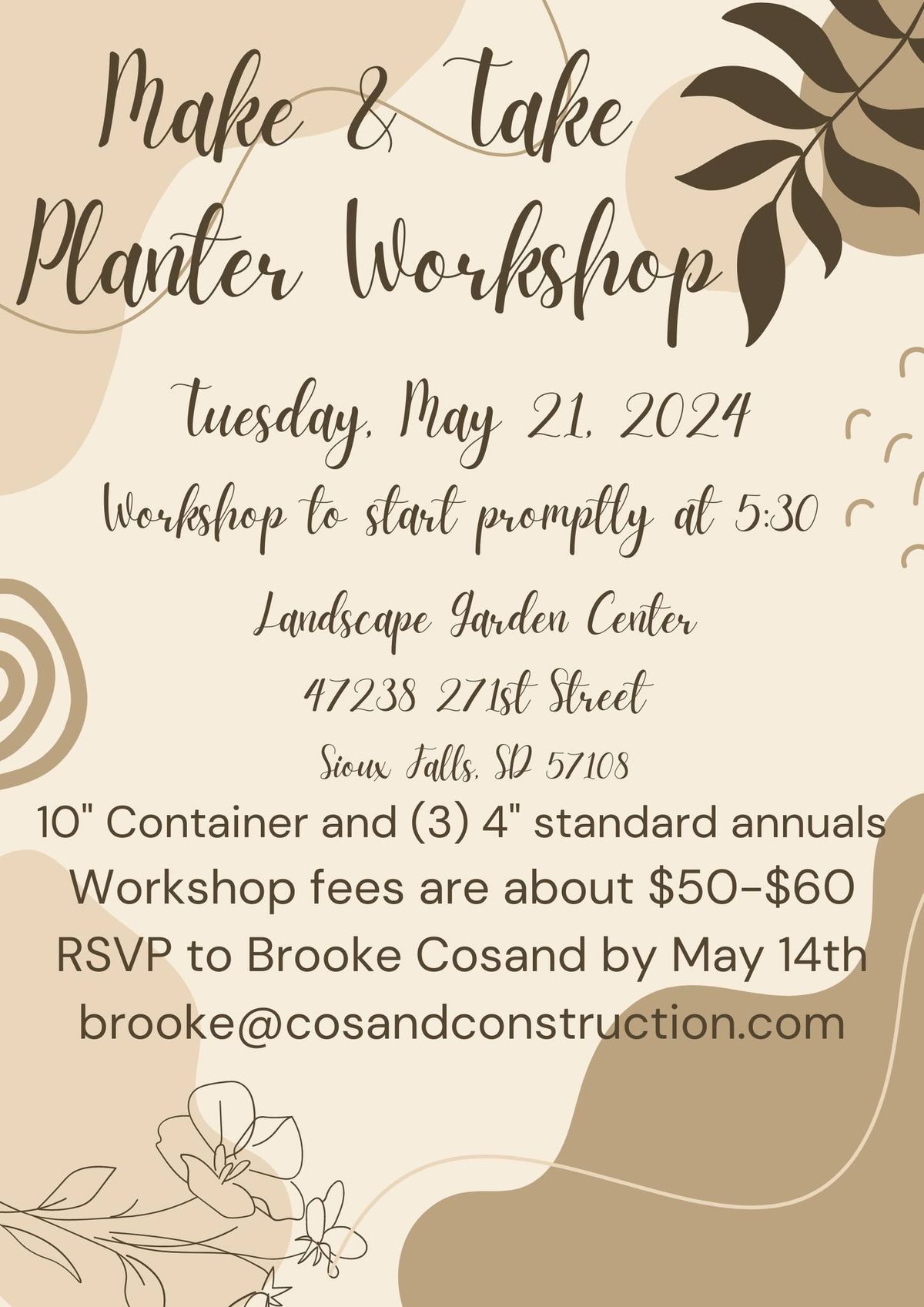 May Social - Make & Take Planter Workshop!