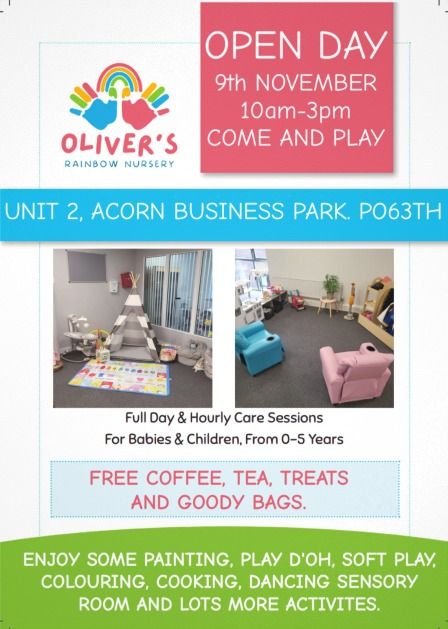 OLIVER'S RAINBOW OPEN DAY 