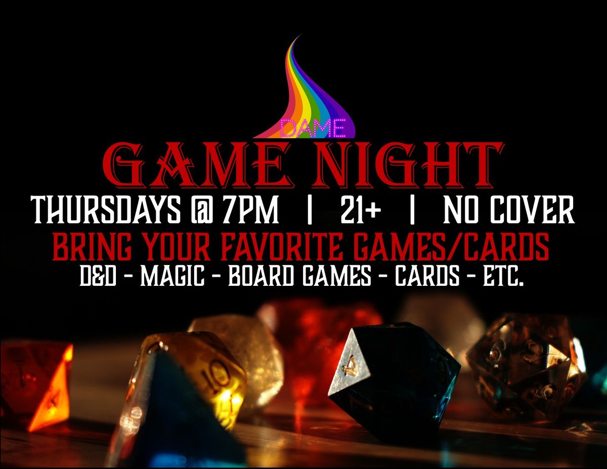 Game Night at DAME