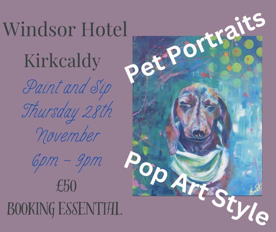 Bespoke Pet Portraits Paint and Sip