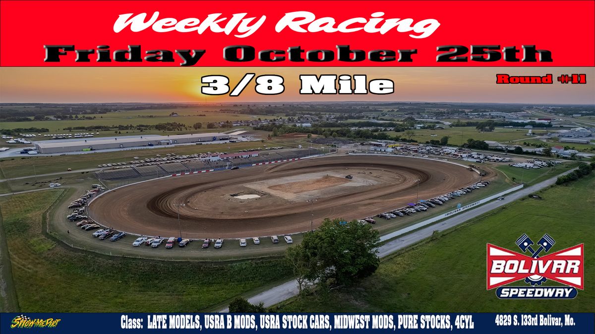 Round #11 Weekly Racing 3\/8 Mile Dirt Track Racing