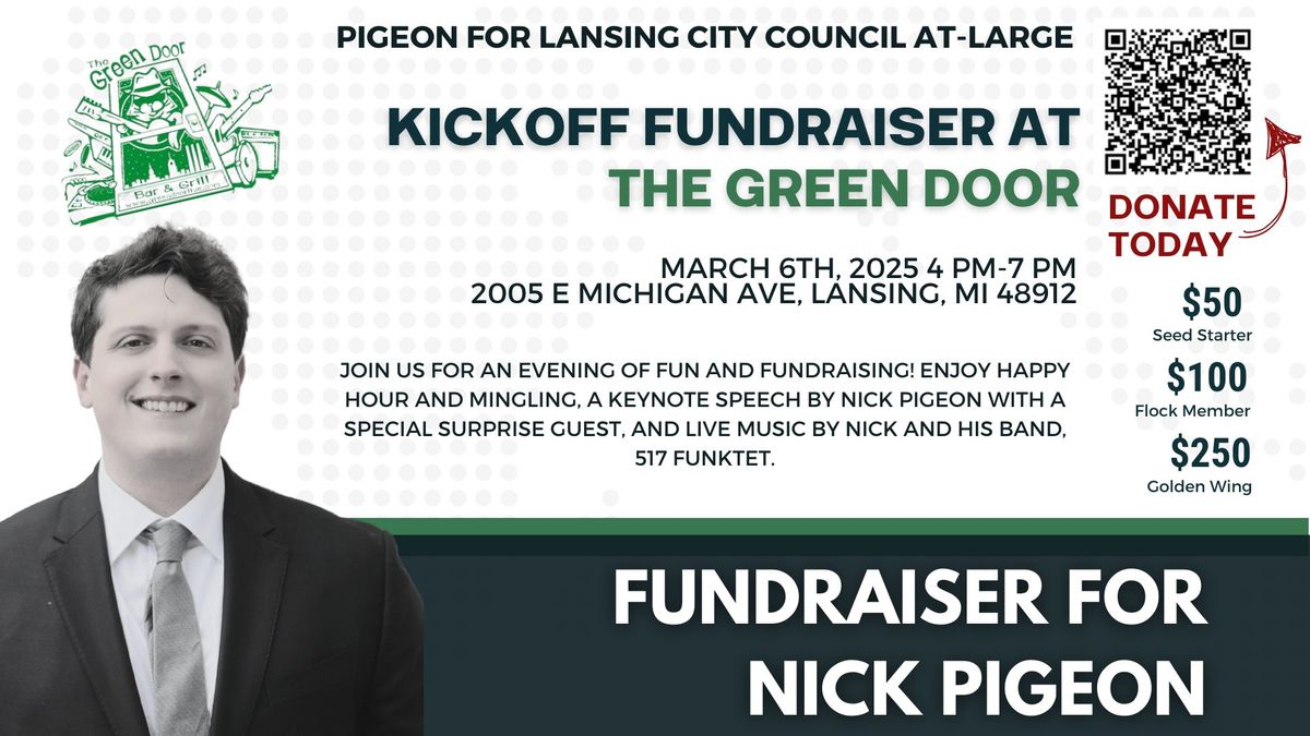 Kickoff Fundraiser for Nick Pigeon for Lansing City Council At-Large