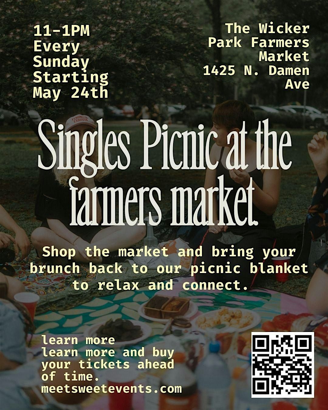 Singles Picnic at the Wicker Park Farmers Market