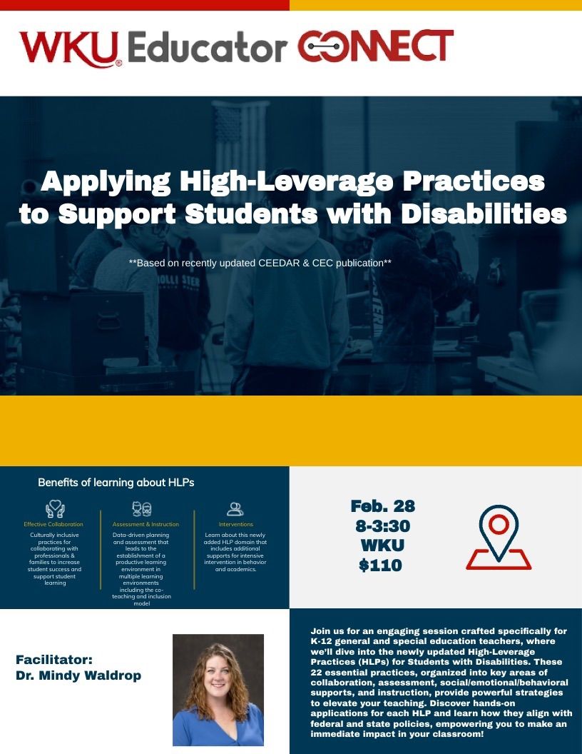 Applying High Leverage Practices to Support Students with Disabiltiies