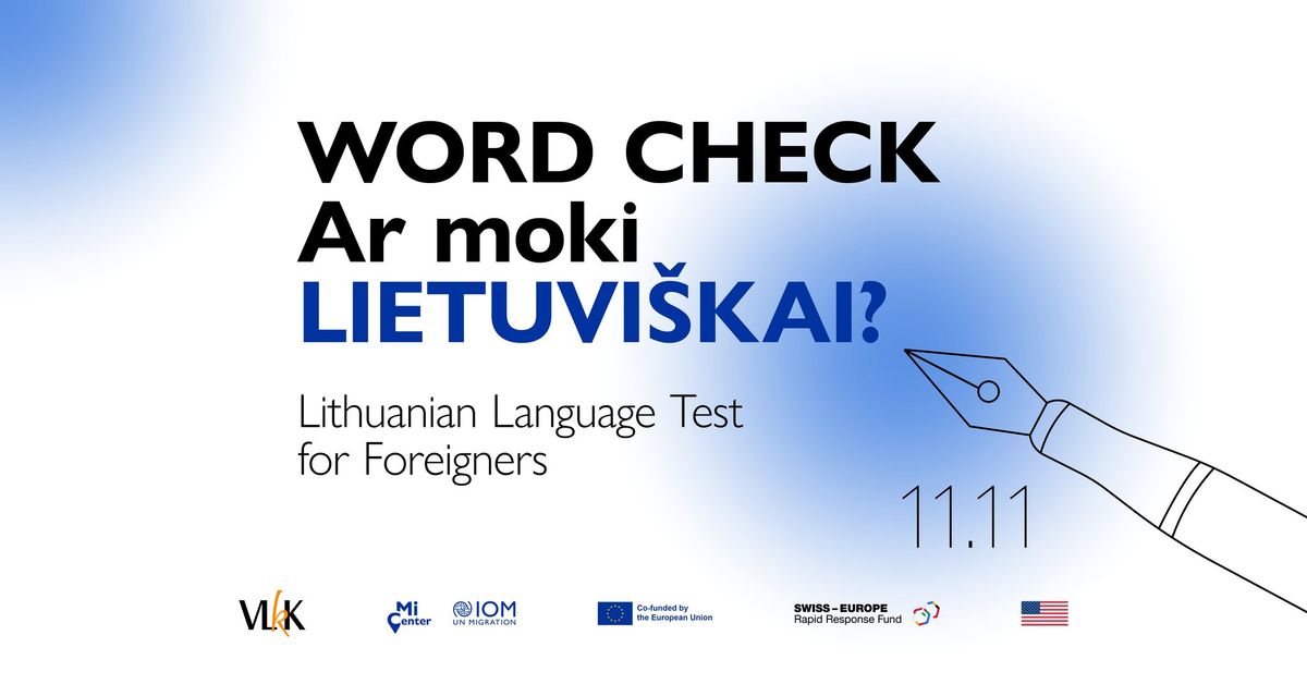 Word Check: ar moki lietuvi\u0161kai? Lithuanian Language test for foreigners