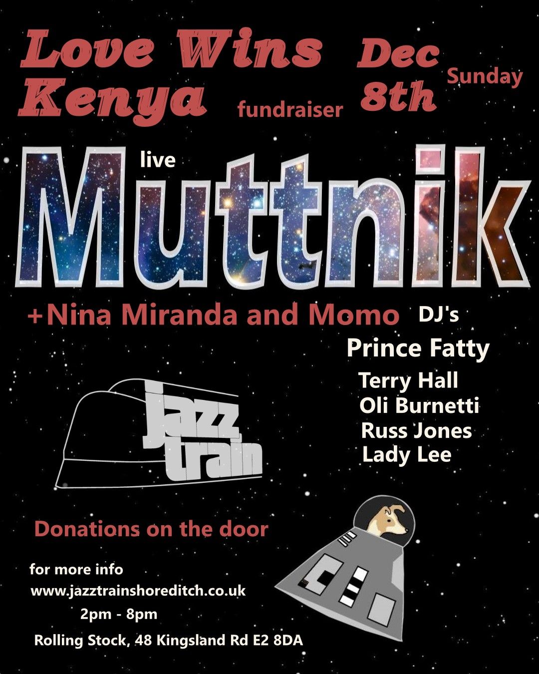 Love Wins Kenya fundraiser + Muttnik, Nina Miranda