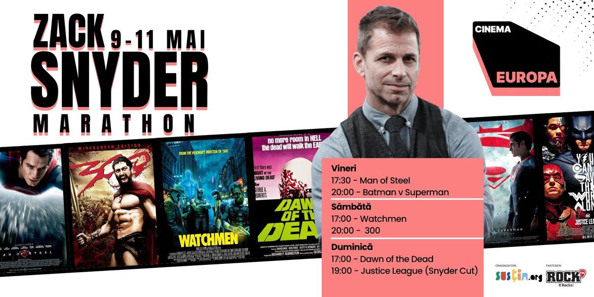 \ud83c\udfac Zack Snyder Weekend la Cinema Europa \u2013 Supereroi, Slow-Mo \u0219i Stil \u00een For\u021b\u0103! \u2694\ufe0f\ud83d\udd25