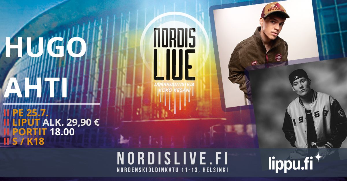 Hugo, Ahti, Nordis Live, Helsinki, Pe 25.7.2025