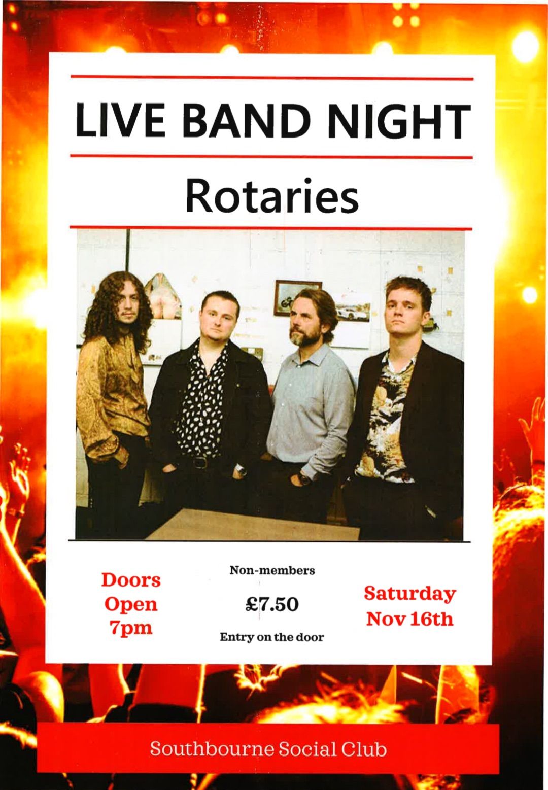 Live band night with The Rotaries