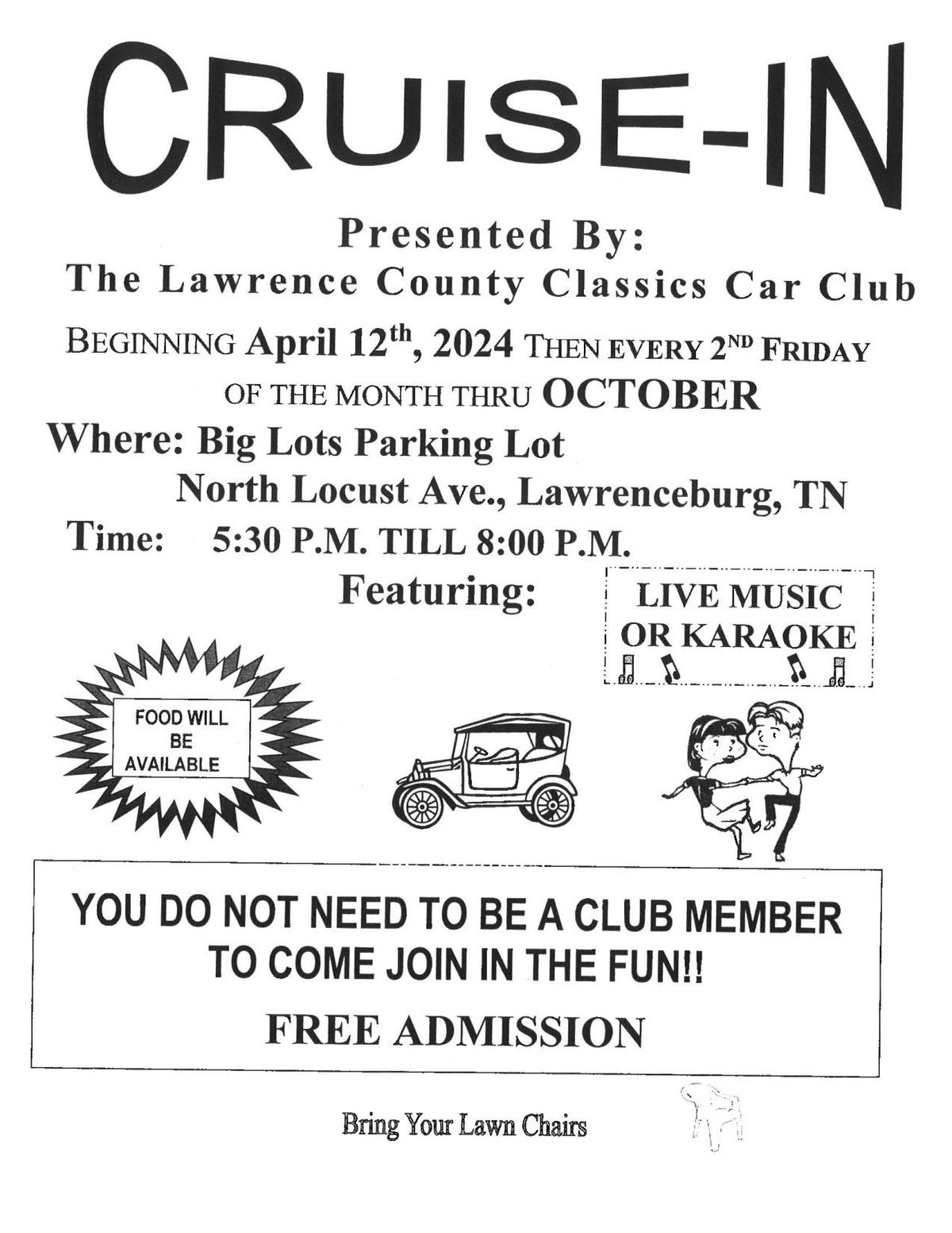 Lawrence County Classics Car Club Cruise-In