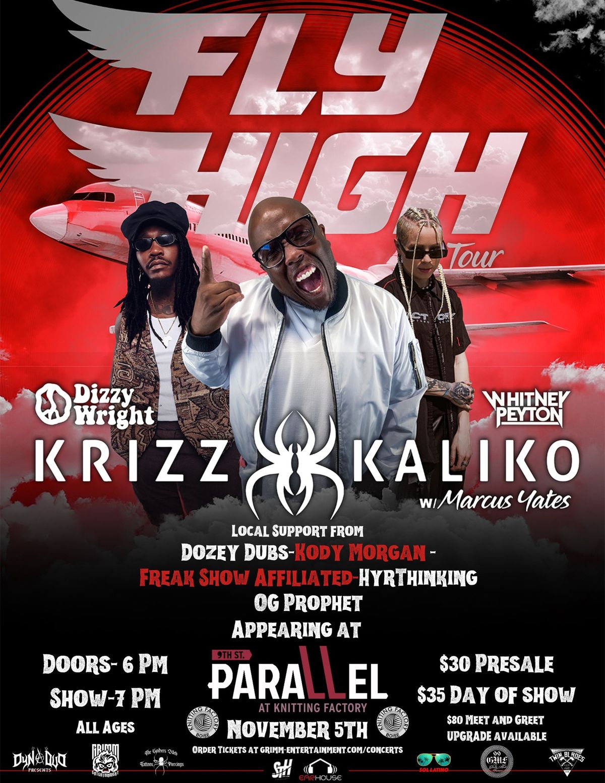 FLY HIGH Tour- Krizz Kaliko, Dizzy Wright, Whitney Peyton