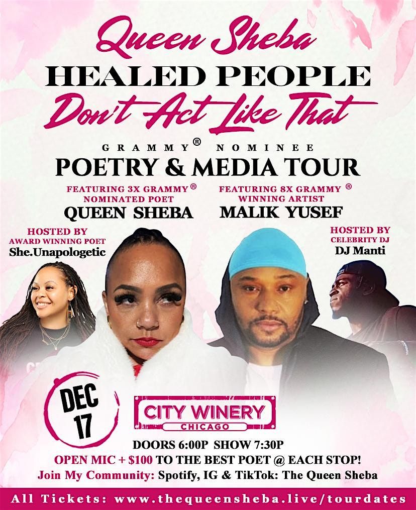 City Winery Chicago Presents: Queen Sheba & Malik Yusef Wed Dec 17th 7:00P
