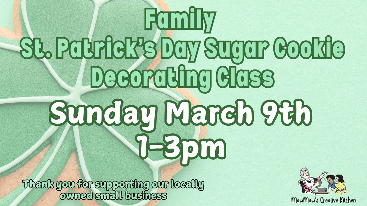 Family St. Patrick's Day Sugar Cookie Class