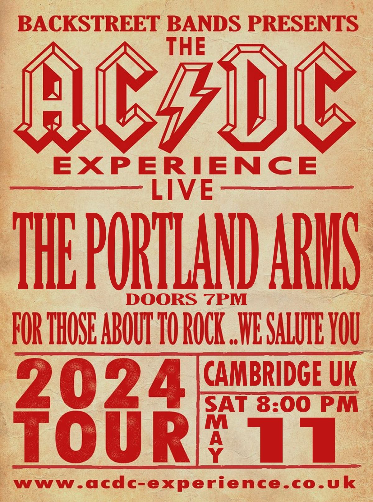 The AC\/DC Experience - The Portland Arms - Cambridge