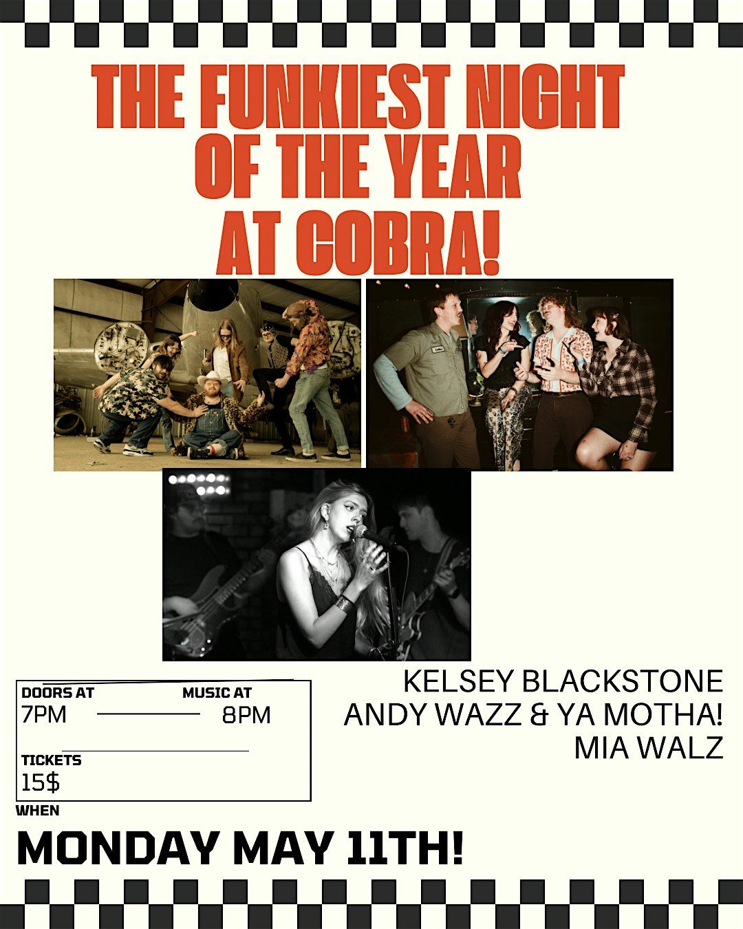 Venue: Mia Walz | Andy Wazz & Ya Motha | Kelsey Blackstone