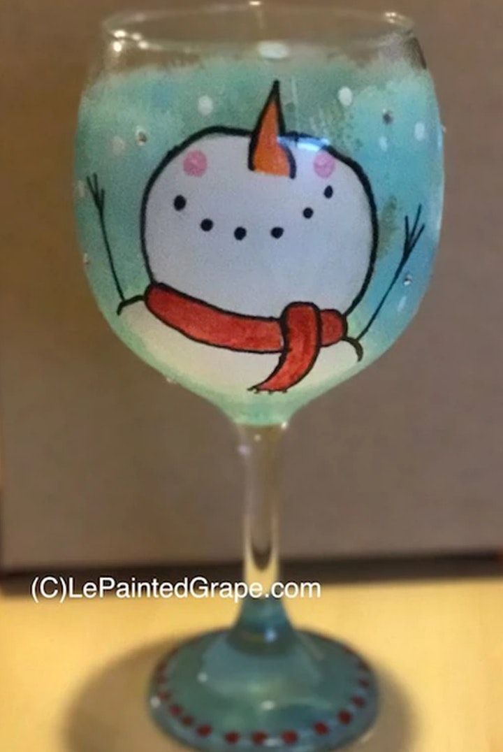 Wine Glass Painting Class held at Landon Winery McKinney 1/13, Landon