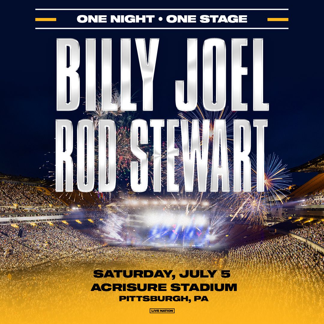 Billy Joel with Rod Stewart at Acrisure Stadium