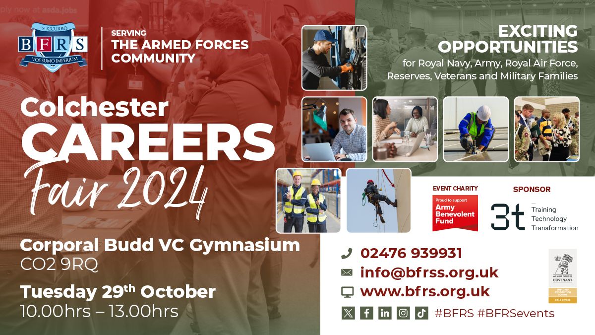 BFRS National Employment Fair @ Colchester on Tuesday, 29 October 2024