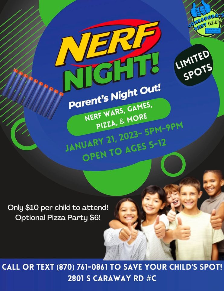 NERF WARS PARENT'S NIGHT OUT!