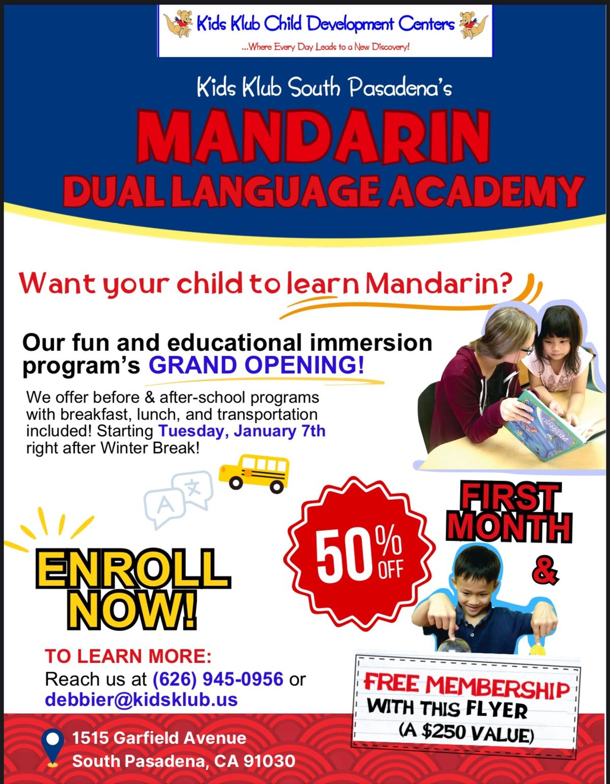 Kids Klub Dual Immersion Mandarin Academy