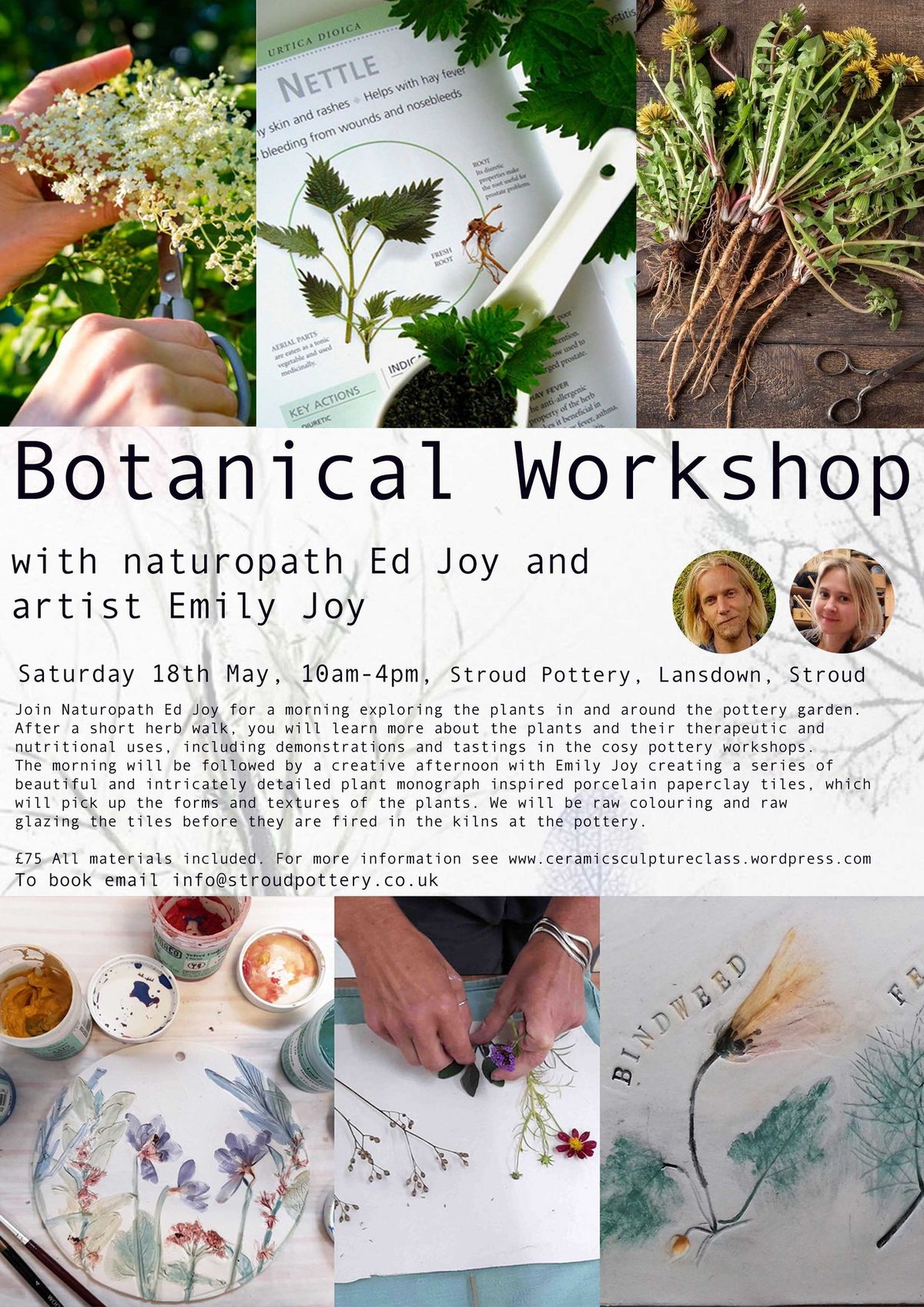 Botanical workshop with Naturopath Ed Joy and artist Emily Joy 