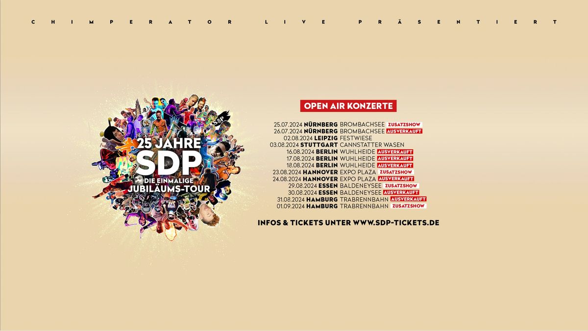 SDP \u2022 25 Jahre SDP \u2013 Die einmalige Jubil\u00e4ums-Tour 2024 \u2022 Berlin (Zusatzshow\/Ausverkauft!)