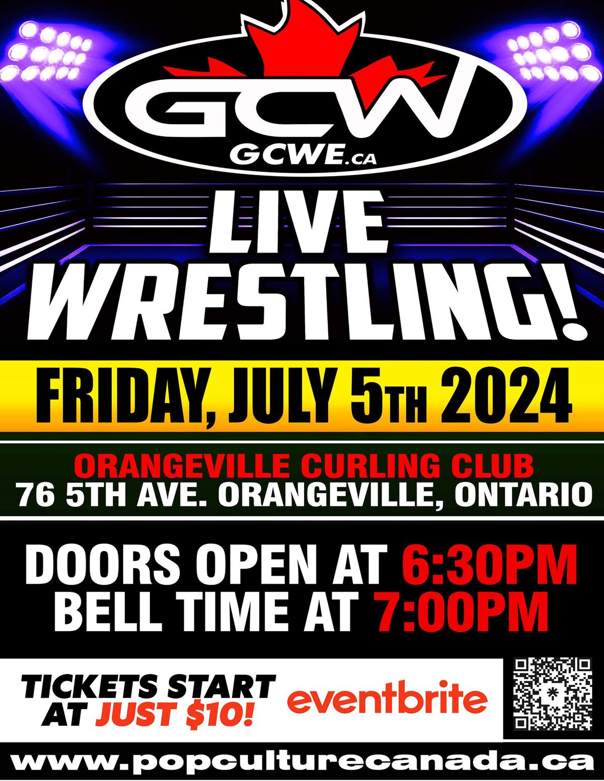 GCW : ORANGEVILLE : LIVE WRESTLING : JULY 5TH 2024