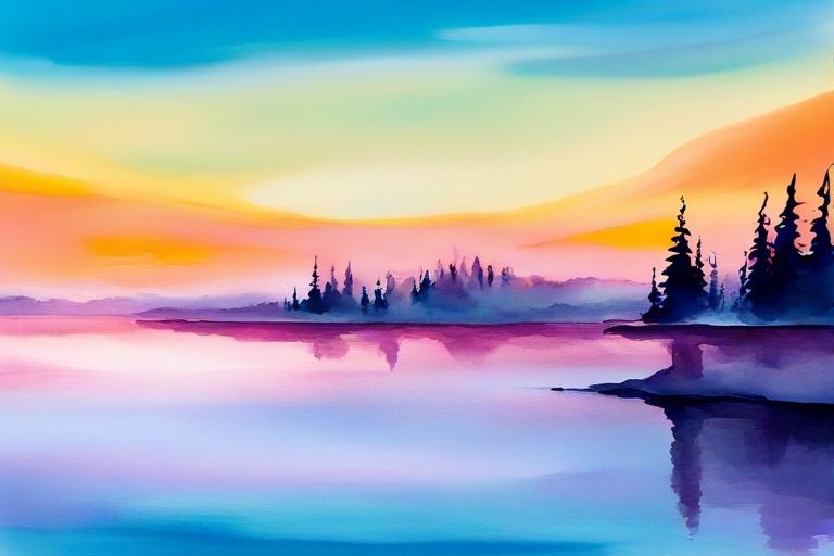 Dusk Horizons: Watercolor Landscapes Meetup