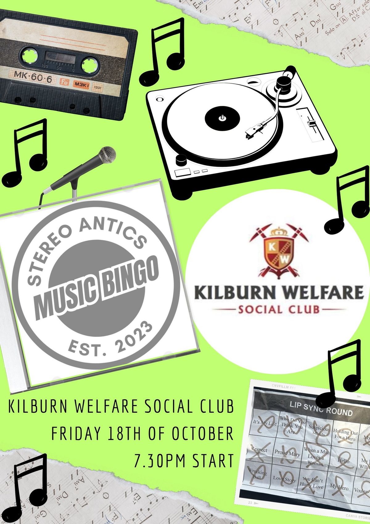 Stereo Antics Music Bingo @ The Kilburn Welfare Social Club