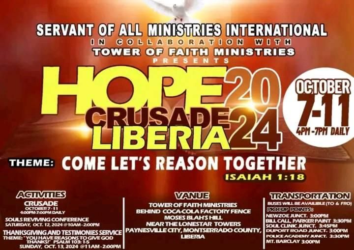 Hope 2024 crusade Liberia