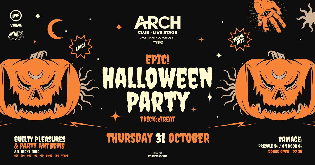 EPIC Halloween Party - ARCH - Thursday 31 October