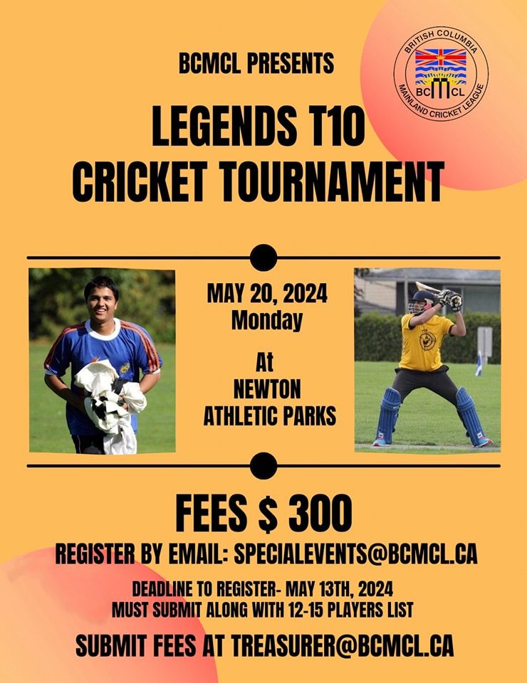 8th Annual BCMCL Legends Memorial Cricket Tournament