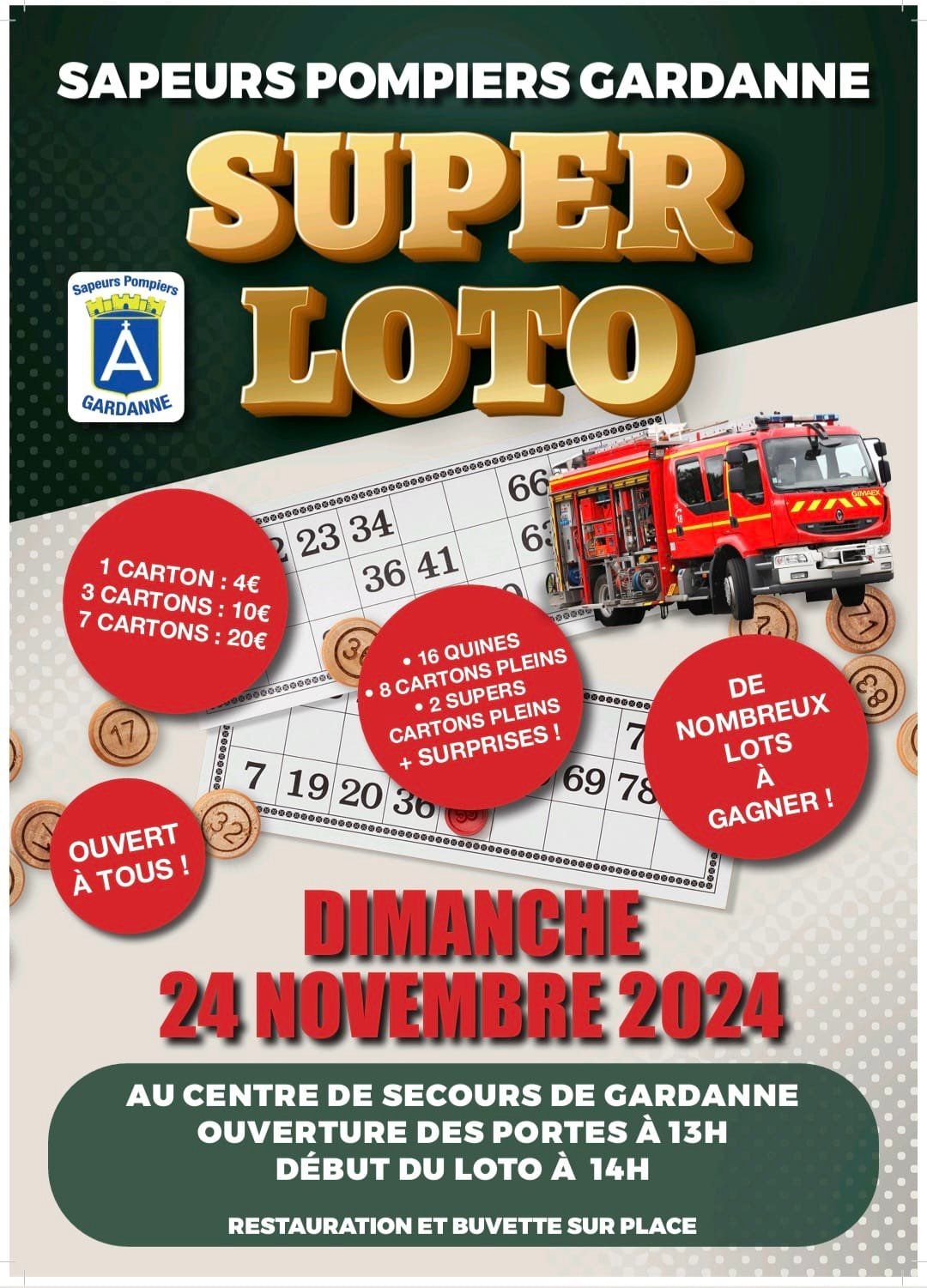 Loto des pompiers de Gardanne 