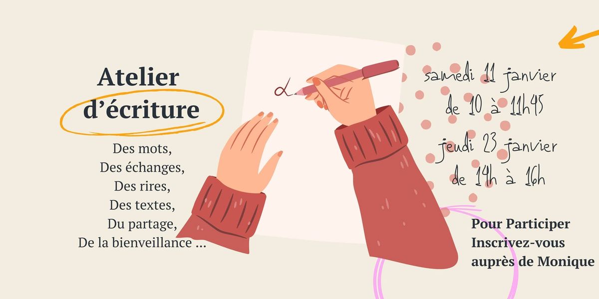 Atelier d'\u00e9criture