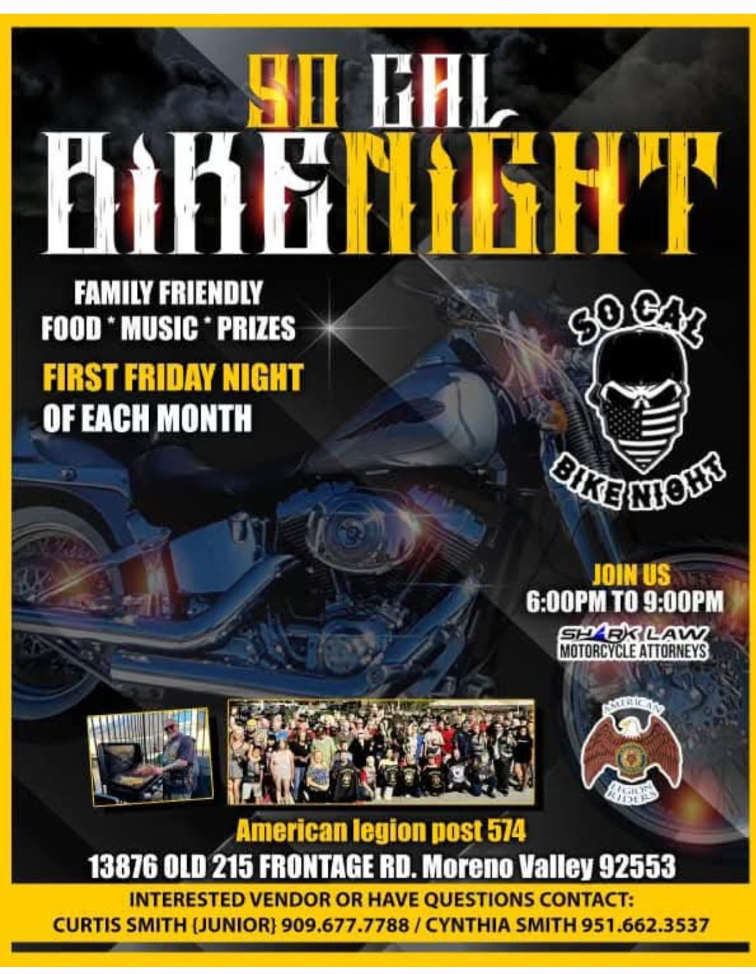 1st Friday of the month Bike night