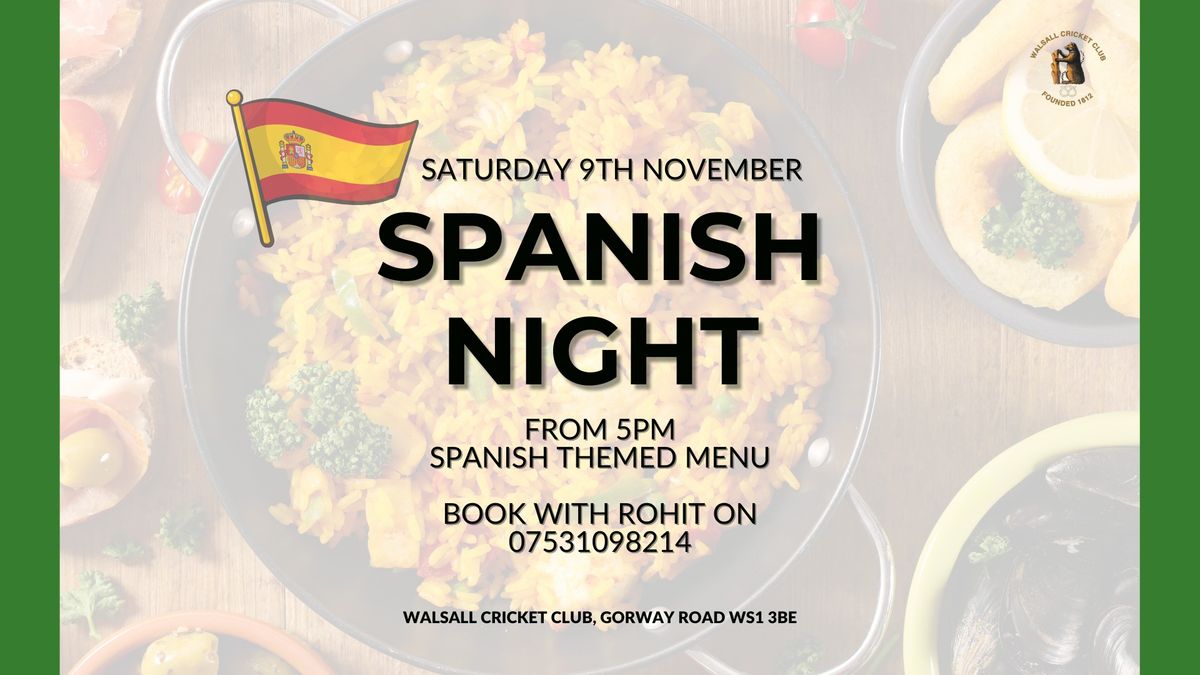 Spanish Night at Walsall Cricket Club