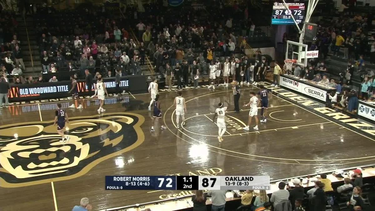 Robert Morris Colonials at Oakland Golden Grizzlies Mens Basketball at OU Credit Union O'rena