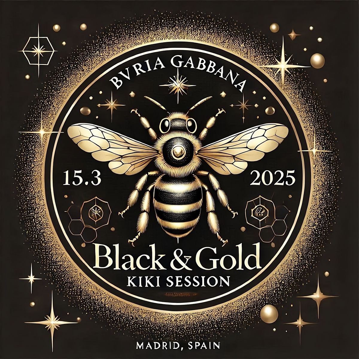 BLACK AND GOLD KIKI SESSION BY BVRIA GABBANA