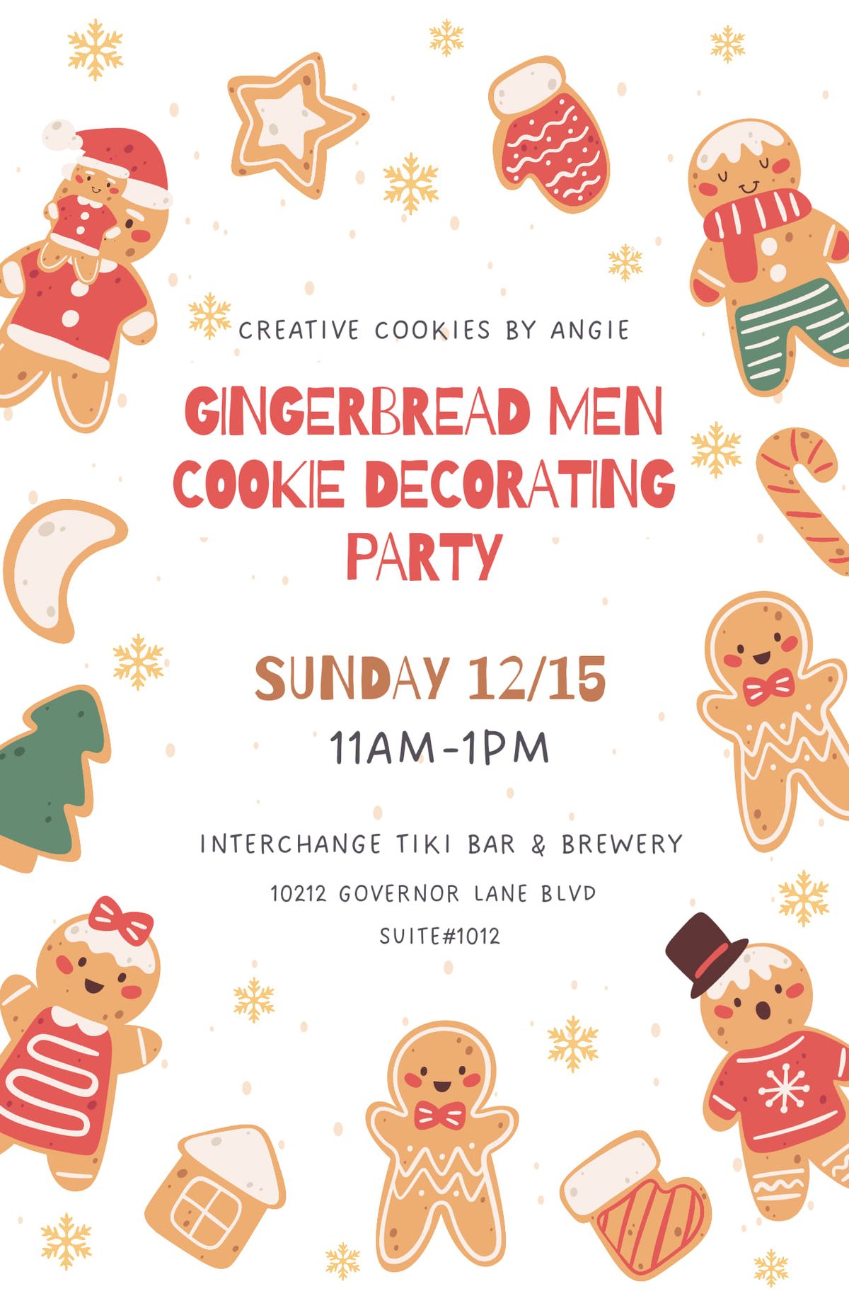 Gingerbread Men Cookie Decorating Party