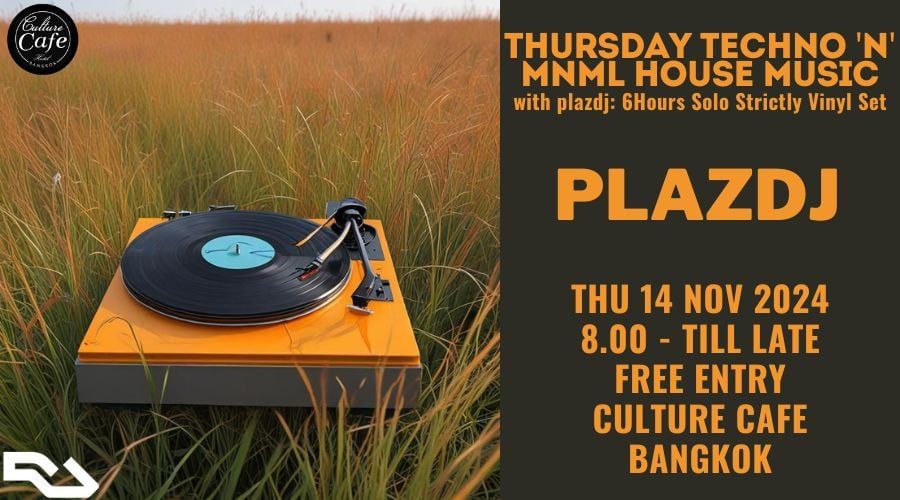 THURSDAY TECHNO 'n' MNML HOUSE MUSIC with plazdj: 6Hours Solo Strictly Vinyl Set