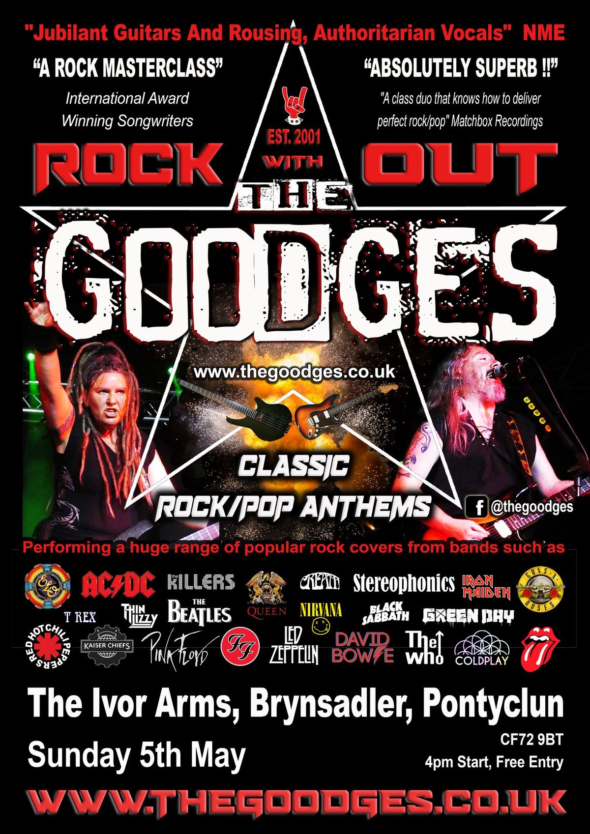 The Goodges Rock Out @ The Ivor Arms, Brynsadler, Pontyclun. CF72 9BT.