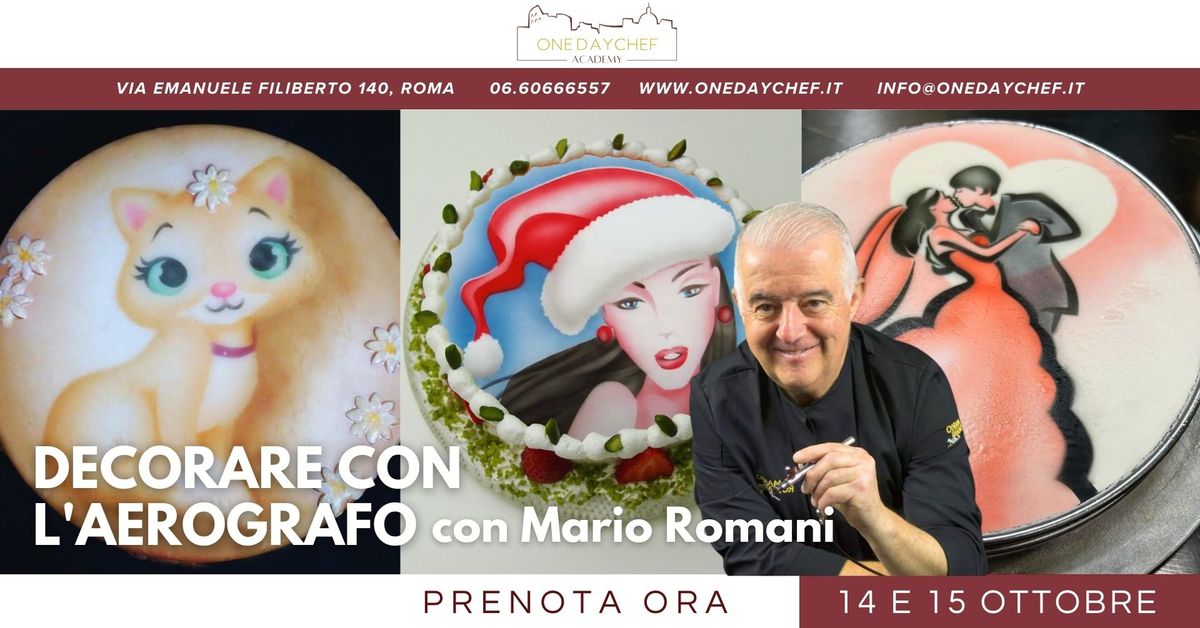 DECORARE CON L'AEROGRAFO con MARIO ROMANI - 14 e 15 OTTOBRE 2024