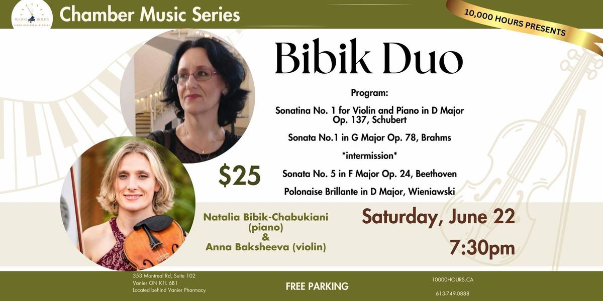 Breathe Music - Chamber Music Series: Bibik Duo, Music for Piano & Violin