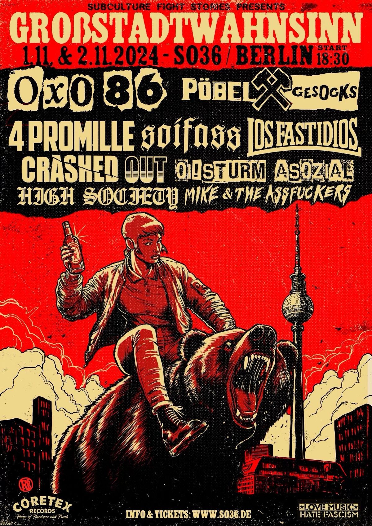 GRO\u00dfSTADTWAHNSINN 2024 @ SO36 \/ BERLIN