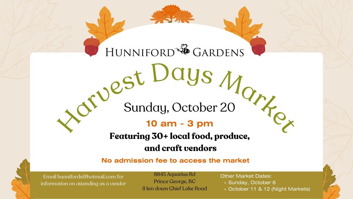 Hunniford Gardens Harvest Day Market