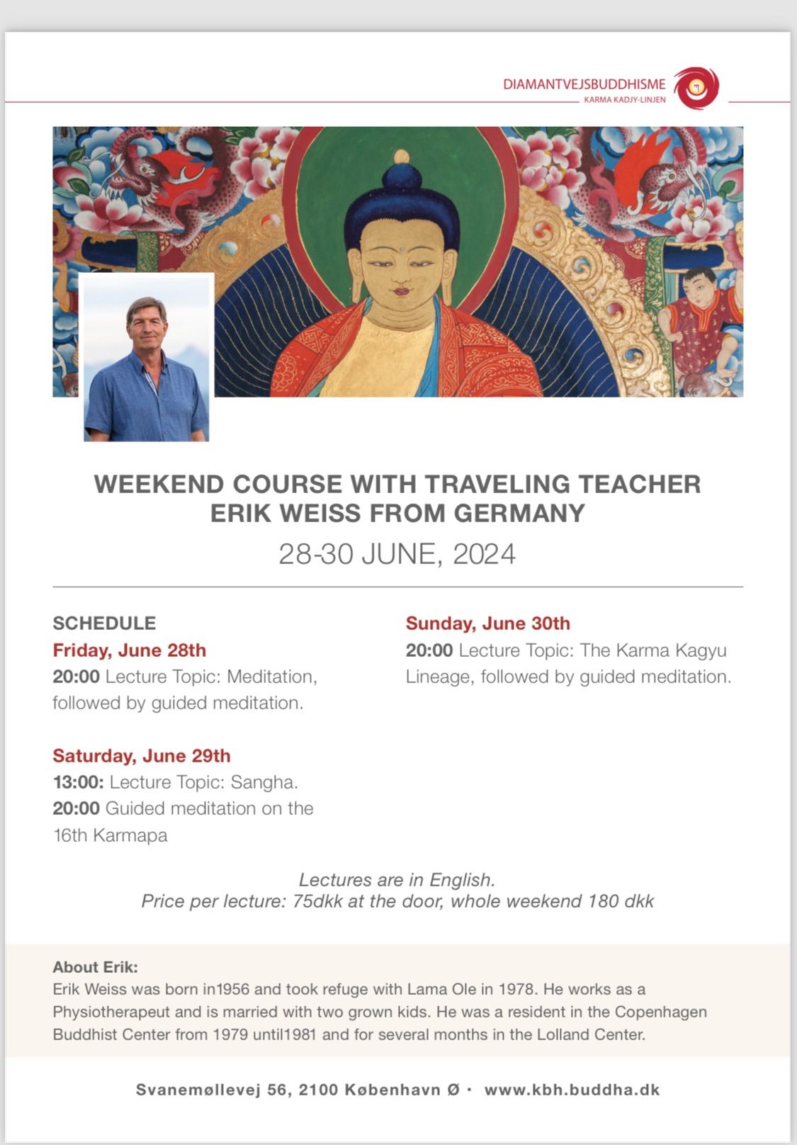 Weekend of lectures and meditation with Erik Weiss from Germany